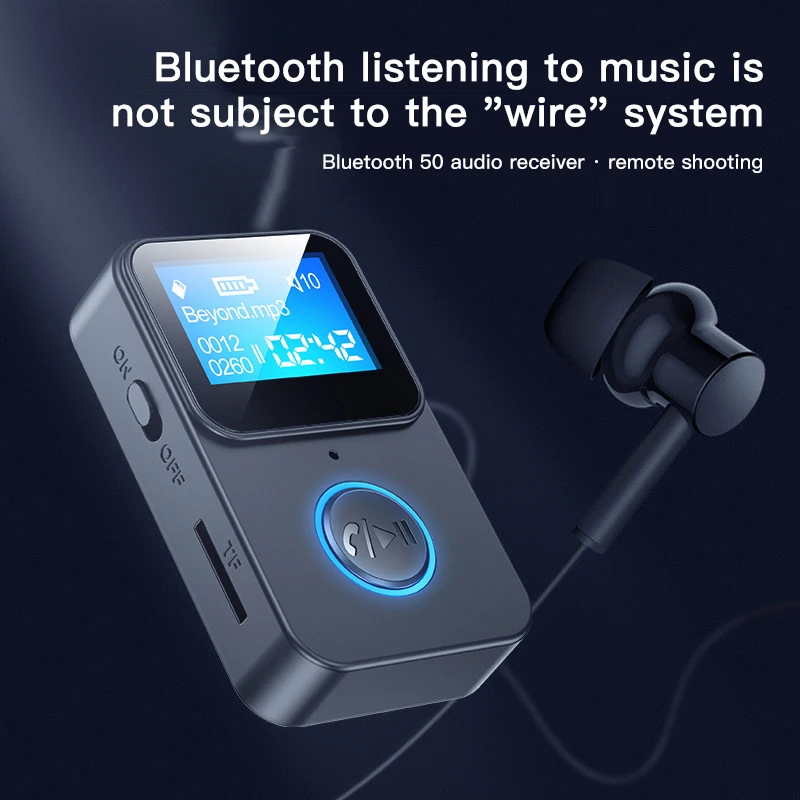 Bluetooth-приемник совместимый с 5 0 аудио беспроводной передатчик адаптер ЖК-дисплей