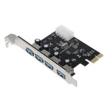 4 порта PCI-E к USB 3,0 концентратор PCI Express карта расширения адаптер 5 Гбит/с скорость