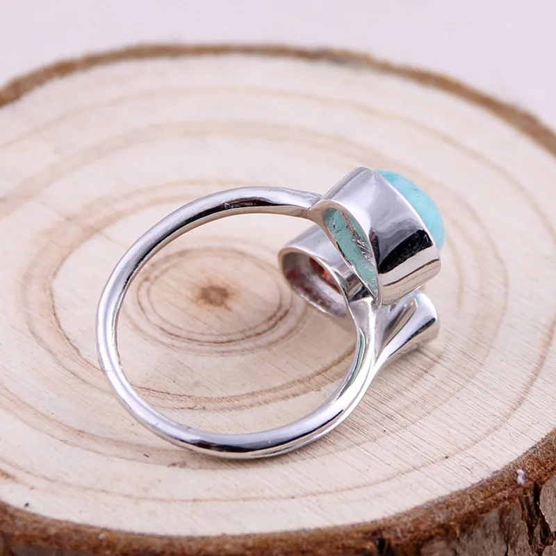 S925 Серебряное кольцо, женский день, Корейская версия, модная мозаика, камень, гранат, кольца, серебряные ювелирные изделия, сладкий