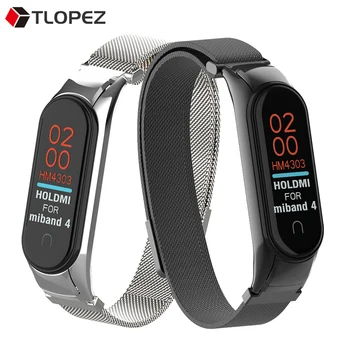 

Smart Wrist Band Strap for Xiaomi Mi Band 3 4 Metal Strap for MiBand 4 3 Wristband Metal Band Bracelets Stainless Steel Straps