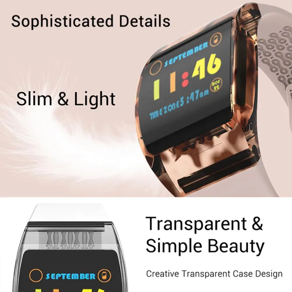 P63 Curved Screen Sports Smart Bracelet Step Counter Deep Waterproof Bluetooth Wristband Heart Rate Blood Pressure Monitor Watch