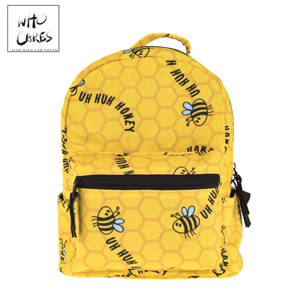Женский рюкзак Mochila honey Bee с принтом, женская сумка на плечо для подростков, Многофункциональный маленький рюкзак школьный рюкзак