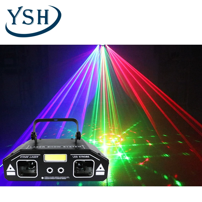 Лазерный сканер YSH 3 в 1, инструмент для освесветильник, диско, DJ проектор DMX512, контроллер, бар, специальный сценический свет, праздничное украшение KTV|Эффект освещения сцены| | АлиЭкспресс