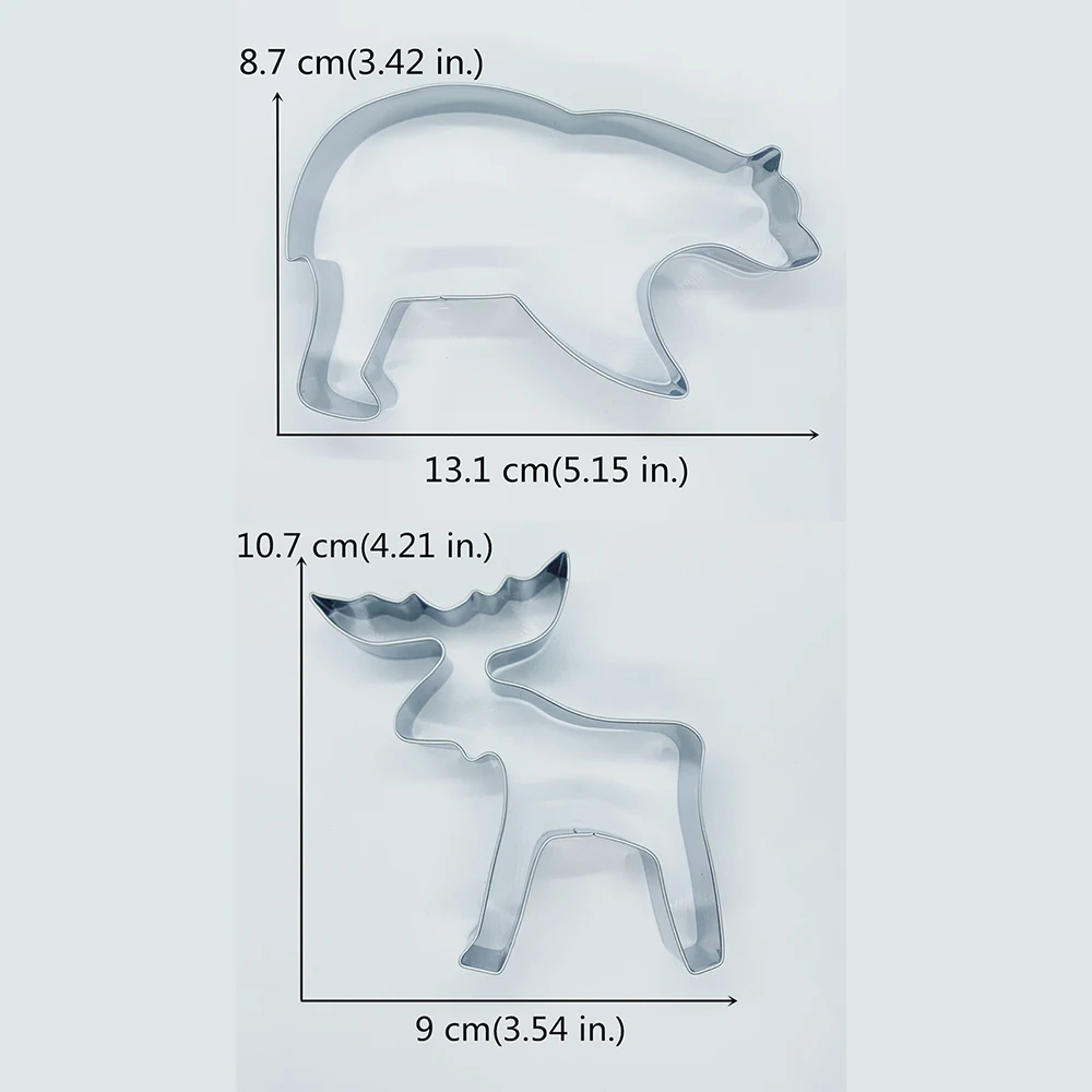 KENIAO гризли Большой олень- 2 предметов Резак для печенья- Печенье / Помадка / Кондитерские изделия / Хлеборезки- Нержавеющая сталь