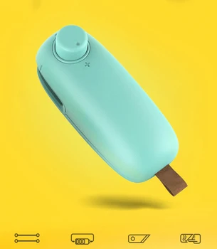 

Portable Heat Food Sealer Mini Handheld Sealer Cutting Sealing Operated 2-in-1 Snacks Packaging Food Potato Chip Closing Capper