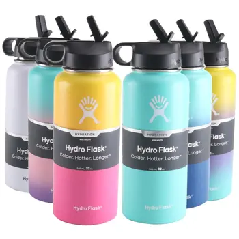

Hydro Flask Wide Mouth Water Bottles 32oz/40oz Multiple Colors Vacuum Insulated Flask Portable Sport Water Bottle Dropshipping