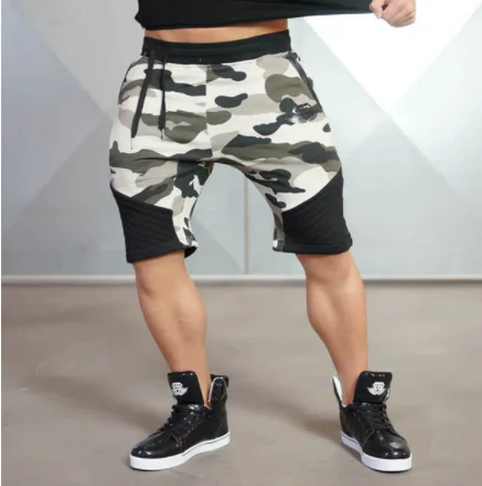 Новинка года; мужские спортивные костюмы; pantalones cortos de verano Bermuda pantalones cortos fitness hombre cu - Цвет: DK-5 camouflage