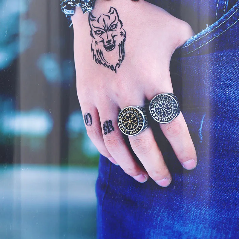 Slavic Compass Ring Steel Warrior Ring Men's Retro Trend Pendant Casual Party Jewelry Gift ring set gold color rings stainless steel ring tibetan silver rings signet ring finger watch ring finger ring gold color ring chain ring half face ring amethyst zirconia ring silver ring opening ring fidget spinner ring sparkling heart ring tungsten ring adjustable rings zircon crystal ring wedding rings moissanite diamond ring color change ring wedding ring ceramic ring animal ring