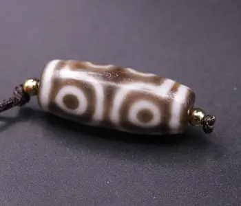 

AA++ Unique Pattern Energy Tibetan Old oily Agate 7 eye dZi Bead Amulet LKbrother Sauces Top Quality Garrantee