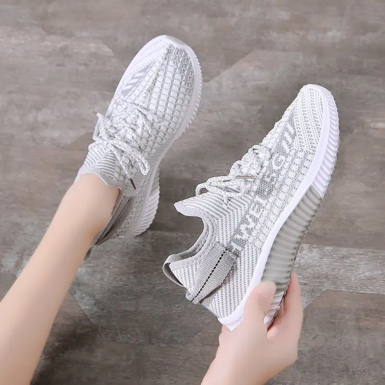

Athletic Shoes Women's 2019 Autumn New Style Punched Sheet Surface Korean-style Daddy Fly Netting Shoes Students Lightweight Run