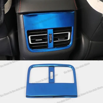 

Lsrtw2017 Car Rear Armrest Vent Frame Trims Chrome Interior Accessories for Changan Cs75 2018 2019 2020 2021 stainless steel