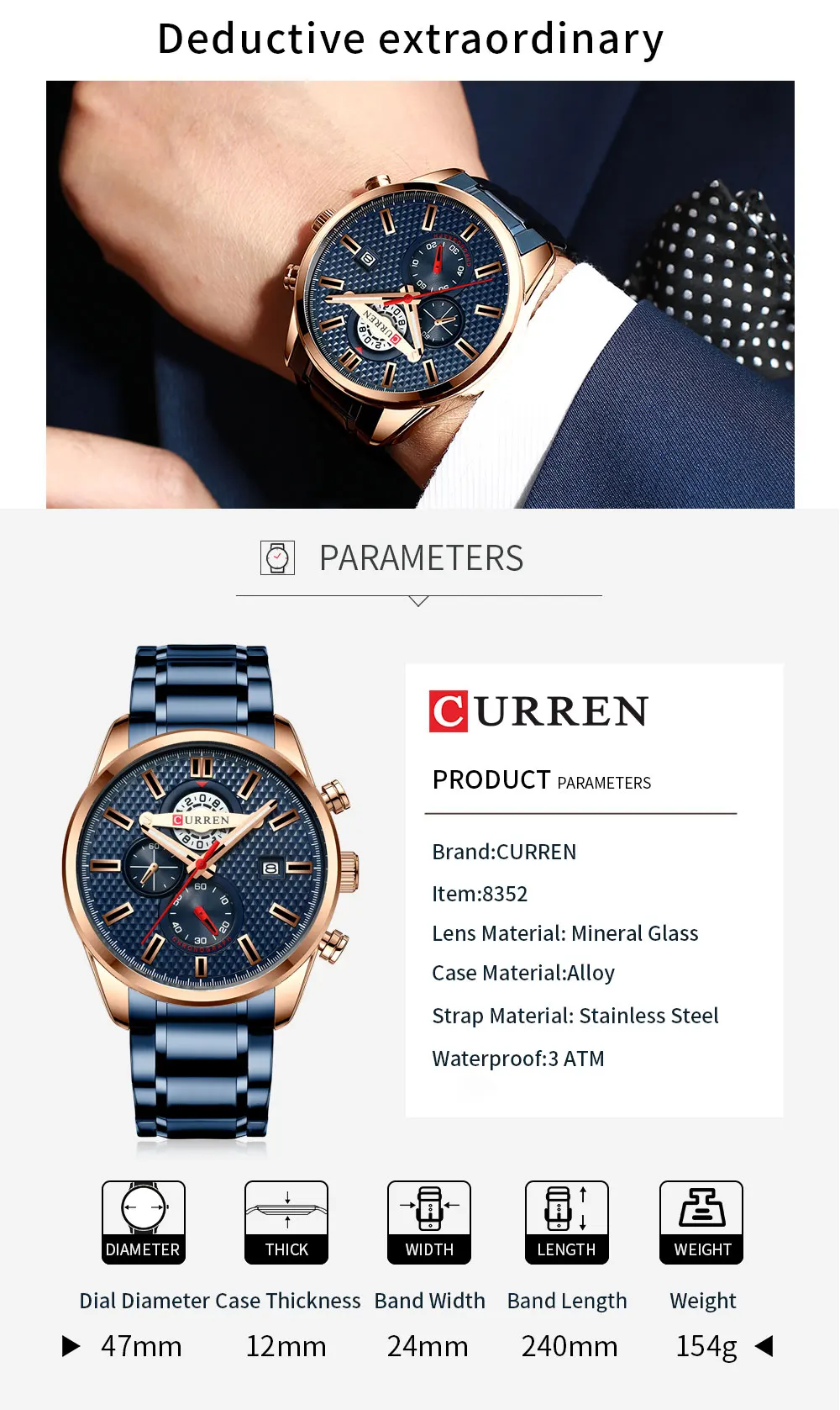 Новые мужские часы CURREN, брендовые модные дизайнерские мужские часы, спортивные водонепроницаемые наручные часы из нержавеющей стали, мужские кварцевые часы