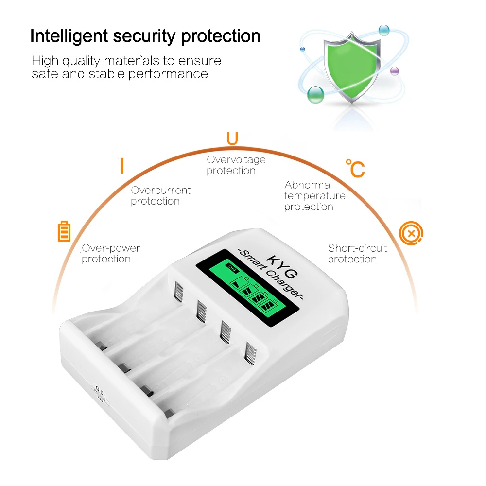 PALO 4-8 Slots Fast Smart Charger LCD Display Intelligent Battery Charger For 1.2V AA AAA NiCd NiMh Rechargeable Battery