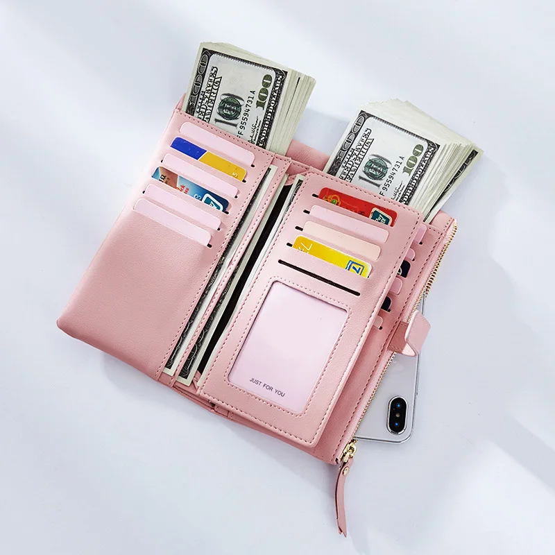 

2019 New Women's Wallet Leather Fashion Multi-function Purse Long Large Capacity Ladies Purses Clutch Bag Cards Casual Wallets