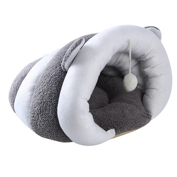 

Warm Cat House Pet Bed Pet Dog House Lovely Non-slip Soft Suitable Pet Dog Cushion Cat Bed House With Yarn Ball Cat Bed