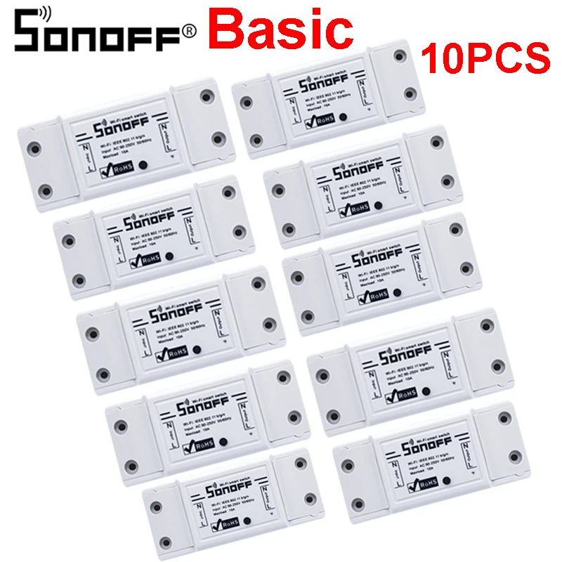 Itead Sonoff Basic R2 Wifi DIY умный беспроводной дистанционный переключатель Domotica Licht модуль