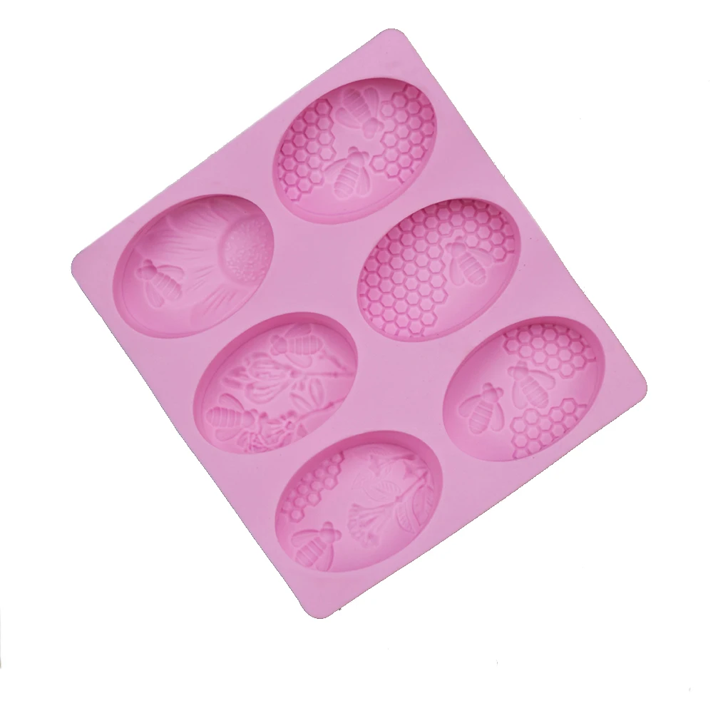 

6 Holes Bee honeycomb Silicone mold Cake Chocolate Mold Birthday Cake Decorating Tools Fondant Sugarcraft Cake Mold