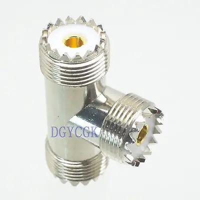 

DHL/EMS 50 pc Conversion Adapter SO239 UHF female F to 2x UHF female F connector for radio -h2