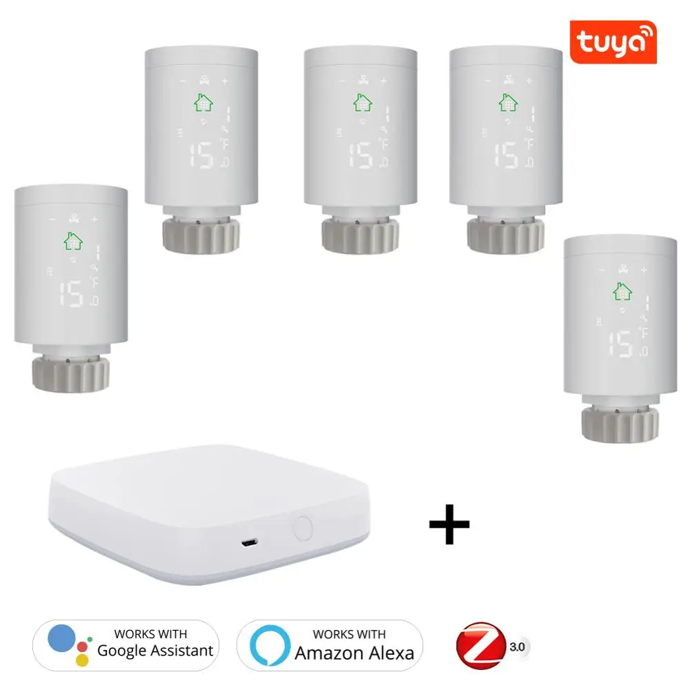 Room Programmable Heating WiFi Smart Radiator Thermostat With Tuya ZigBee Gateway TRV | Обустройство дома