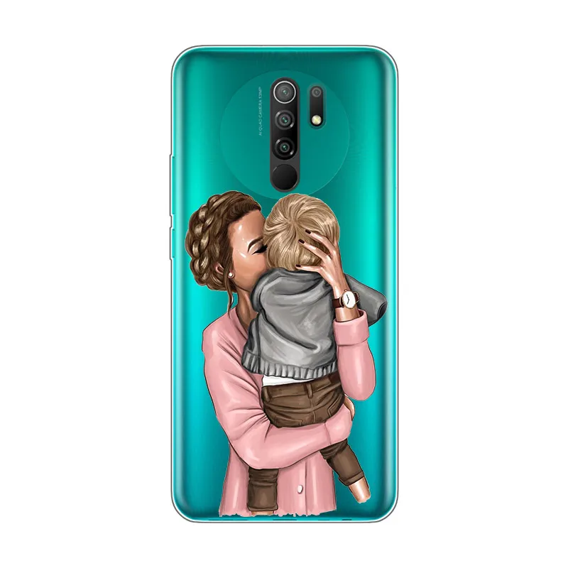 Family Mom Baby Dad Silicone Cover For Xiaomi Redmi Note 10 10S 9 9S Pro Max 9T 8T 8 7 6 5 Pro 5A 4X 4 Phone Case