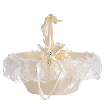 

Bride Flower Basket Lace Rhinestones Wedding Wedding Flower Girl Flower Basket Wedding Wedding Flower Basket Wedding Supplies