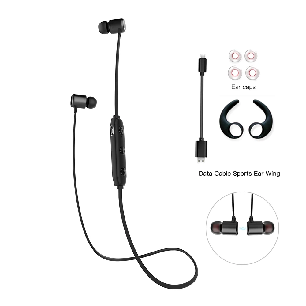 Bluetooth 5 0 Беспроводной наушники спортивные магнитные стерео для музыки С