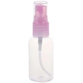 

10Pcs 30Ml Mini Plastic Transparent Small Empty Spray Bottle for Make Up and Skin Care Refillable Ran Color for Travel Use Ne