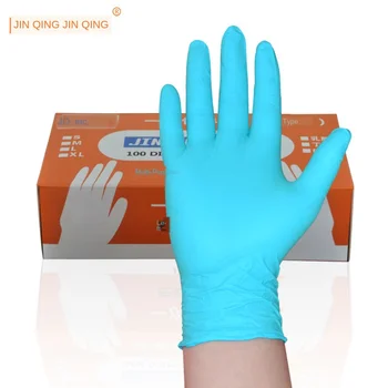 

Thickened Boxed Rubber Disposable Nitrile Gloves Latex Dingqing Household Waterproof Anti-Static Labor Safety Protective Gloves