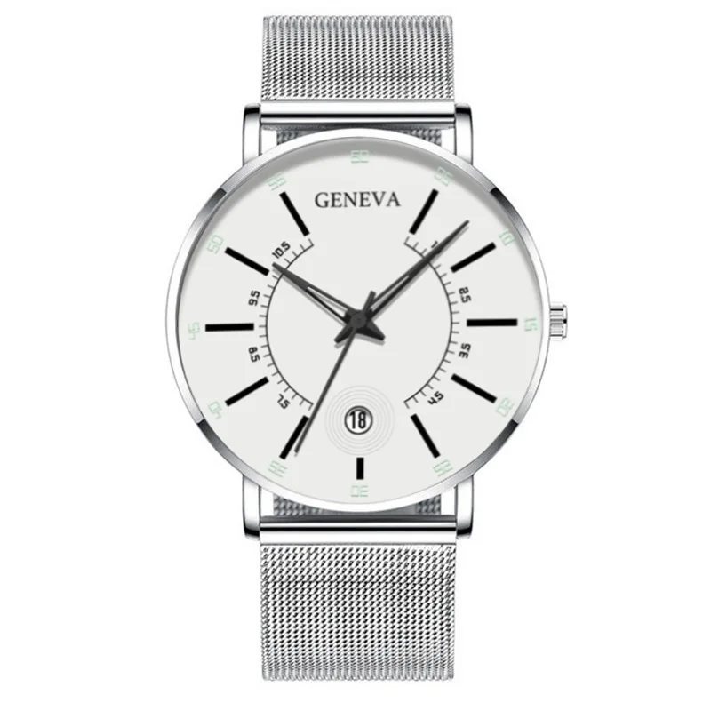 Men Watches 2022 Luxury Fashion Mens Business Watch Ultra Thin Thin Stainless Steel Mesh Belt Quartz Wrist Watch Reloj Hombre