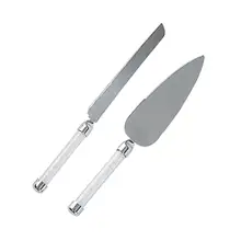 

2x Cake Knife and Shovel for Wedding Cake Server Wedding Birthday Serving Set