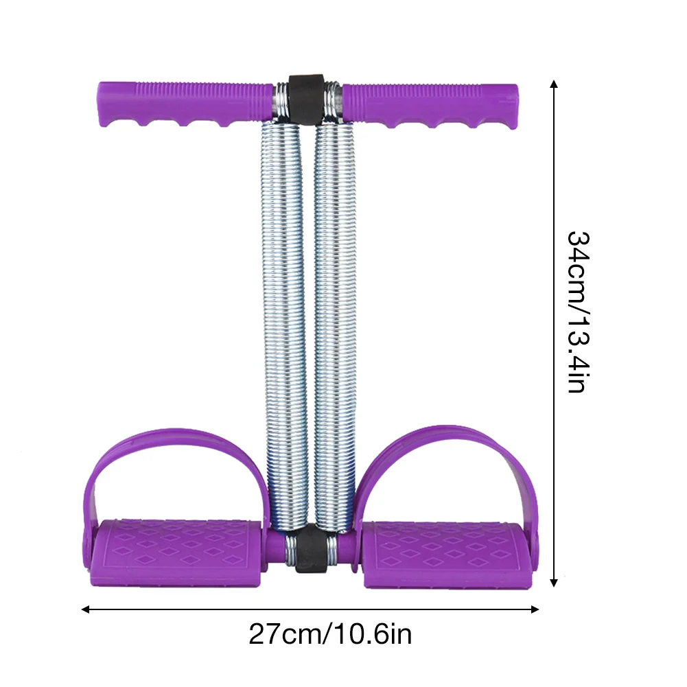 Pull Rope Dual Spring Tension Foot Pedal Sit Up Equipment Abdomen Leg Exerciser For Sport Fitness Slimming Training