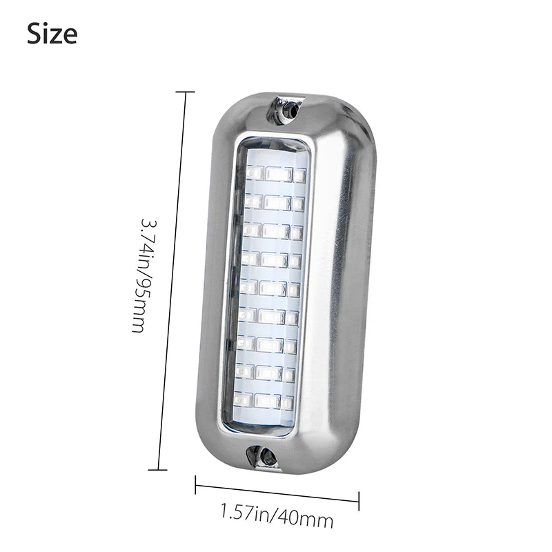 3.4 BLUE 27 LED Drain Light Transom Boat Marine Underwater Light Lamp Newest