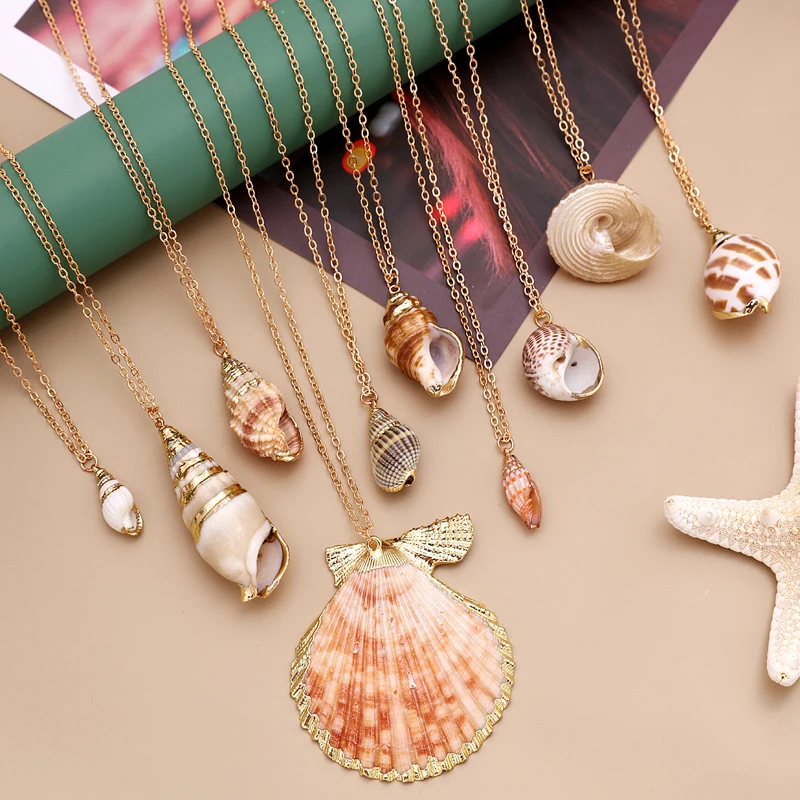 Am _ Boho Damen Perlen Muschel Kauri Muschel Anhänger Halskette Schmuck Smart Am _ Boho Damen Perlen Muschel Kauri Muschel Anhänger Halskette Schmuck Smart