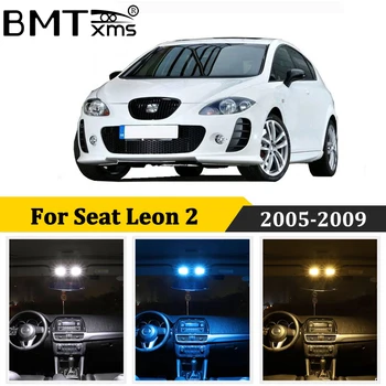 

BMTxms 15Pcs Canbus Car LED Interior Map Dome Light License Plate Lamp For Seat Leon 2 II MK2 1P 1P1 2005-2009