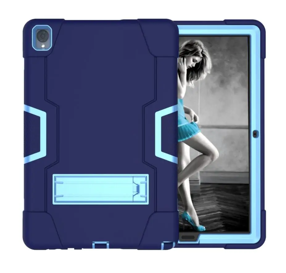 dark blue blue Чехол для huawei Mediapad M6 10," /huawei M6 Pro 10,8 VRD-AL09, дети Безопасный сверхмощный силиконовый Жесткий противоударный Броня гибрид - Цвет: dark blue blue