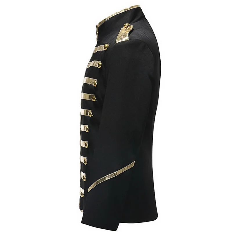 Британский стиль мужской размера плюс черный золотой Блейзер DJ костюмы певцов пальто стильный костюм куртка приталенный костюм куртки одежда для сцены