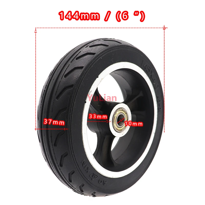 6 Inch Solid Wheel 145x40 Solid Tire 145 * 40 Tire Aluminum Wheel Suitable For Electric Scooter Cart Gas Pedal