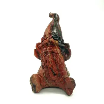 

Big size crystal carvings natural rainbow jasper Santa Claus for christmas gifts