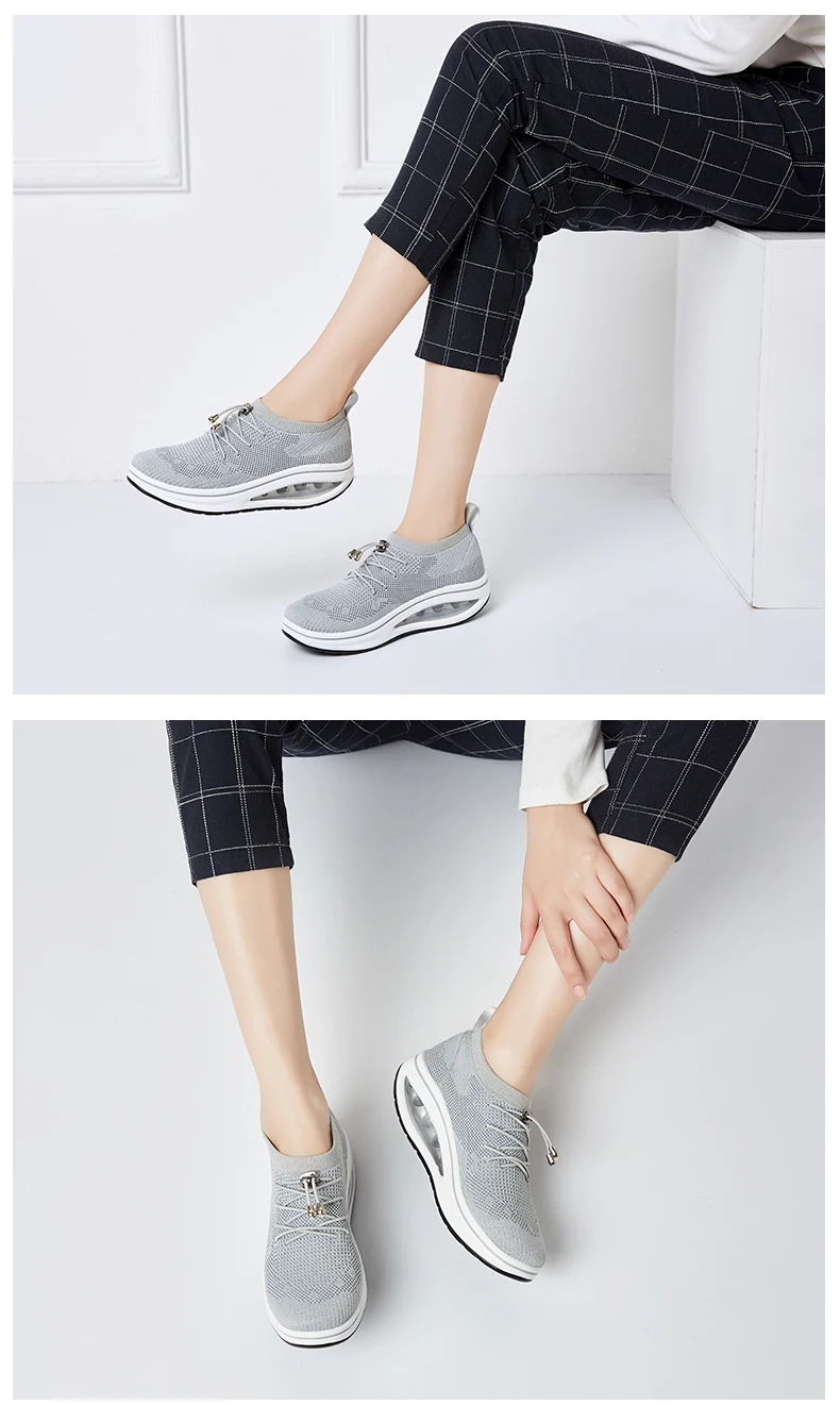 Женская Тонизирующая обувь; Дышащие носки; спортивные кроссовки для фитнеса, визуально увеличивающие рост; женские уличные кроссовки для похудения; кроссовки
