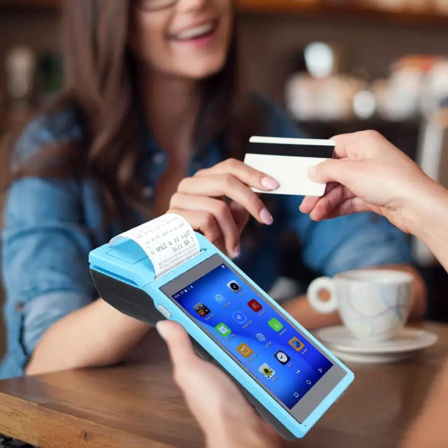 Q1 58 мм для Android 6,0 четырехъядерный процессор 8 Гб Nand Flash Bluetooth WiFi принтер синий 110-240 в Новинка