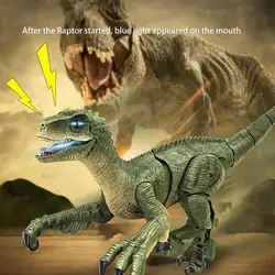 Dinosaurios de Control remoto para niños, juguetes eléctricos de simulación realista con brillo y sonido, dinosaurio jurásico