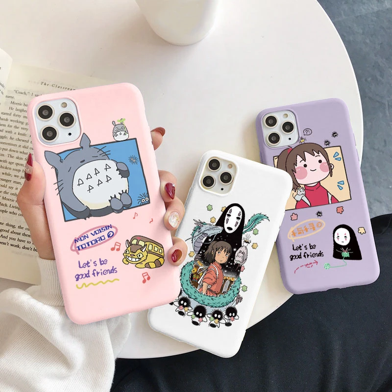Милый мужской чехол Totoro без лица для Huawei P40 Lite E P20 P30 Pro Y9 Prime Y6 Y7 P Smart 2021 2019 Honor 20 10 9X 9C |
