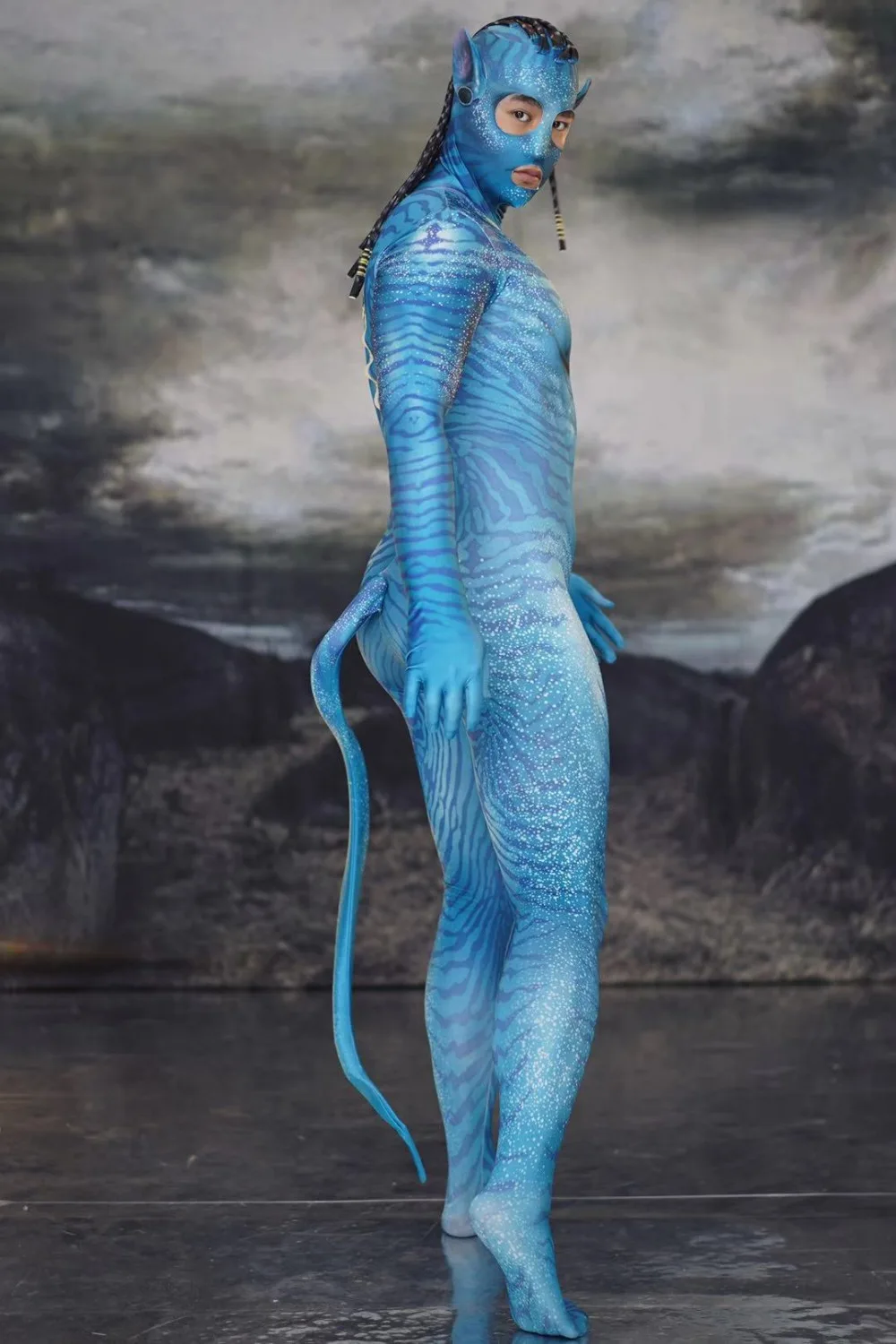 LOBUDEK Printing Blue Jumpsuit Male Female Cosplay Costumes Halloween Party Role Performance Stage Costume Bar Show Dance Tights -Zentai shop online H3b62d7196771466f919c53d13acb2493k.jpg
