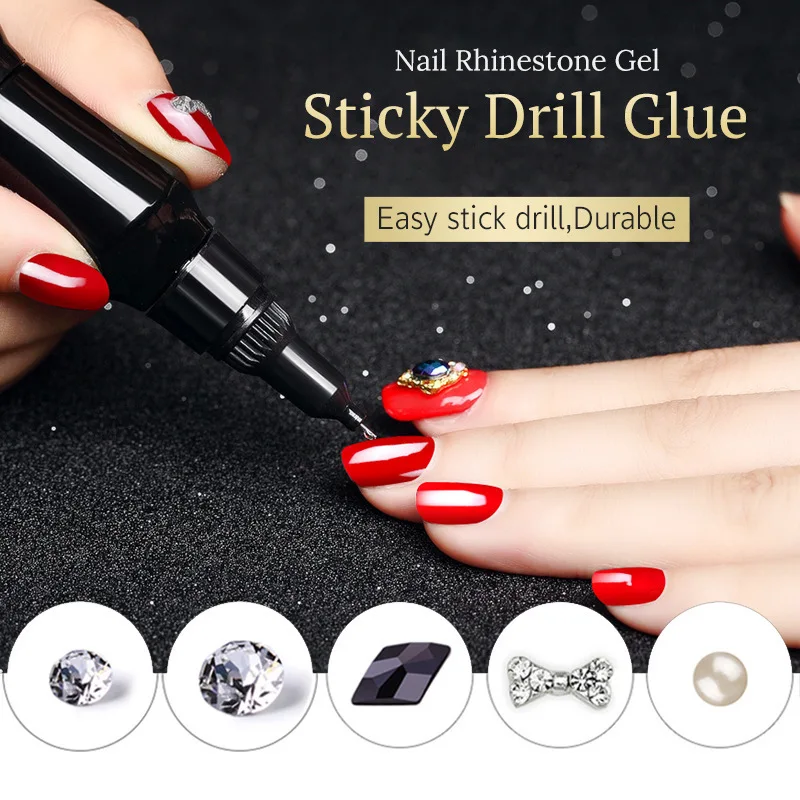

Needle Brush Glue UV Gel Rhinestones Gem Jewelry Point Drill Gel Brush Glue Decor Nail Art Crystal 2 in 1 Item Type Model Number