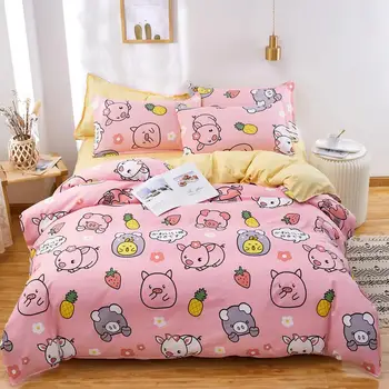 

Fashion Simple Style Adult duvet cover+flat sheet+pillowcase bed cover set 3/4/5pcs modern bedding set