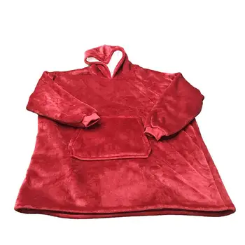 

Oversized TV Blanket Sweatshirt Hoodie Ultra Plush Soft Warm Outdoor Winter Hooded Coats Bathrobe Fleece Pullover for Men Women