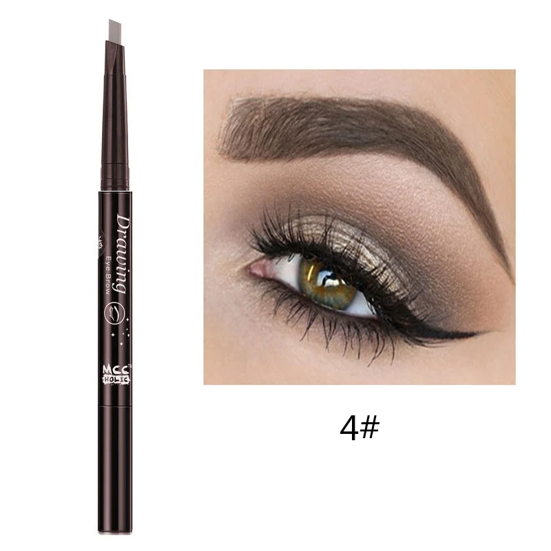 5 Color Double-head Automatic Rotating Eyebrow Pencil Waterproof Anti-fouling Easy To Dye Long-lasting With Brush | Красота и