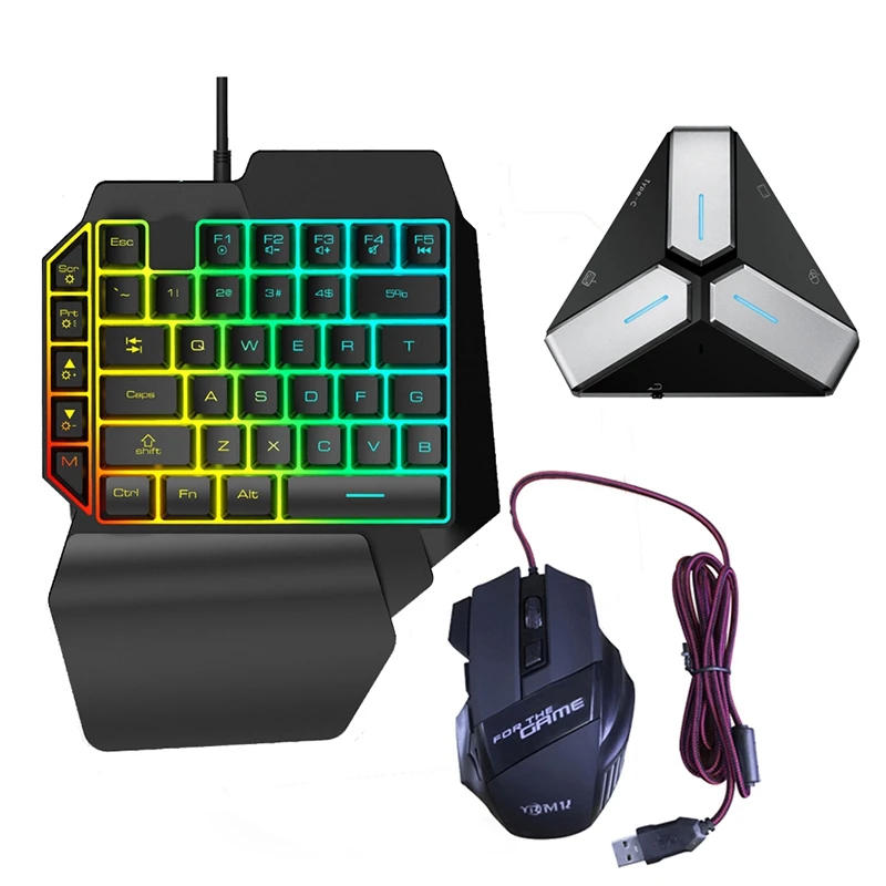 3 in 1 Bluetooth Mobile Gaming Keyboard Mouse and Converter Combo Plug