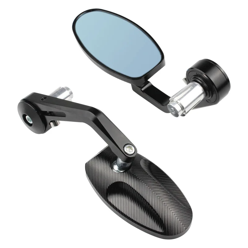 

2pcs/lot Universal 7/8'' 22mm Motorcycle Rearview Mirrors CNC Aluminum Motorcycle Bar End Black Rearview Side Mirror