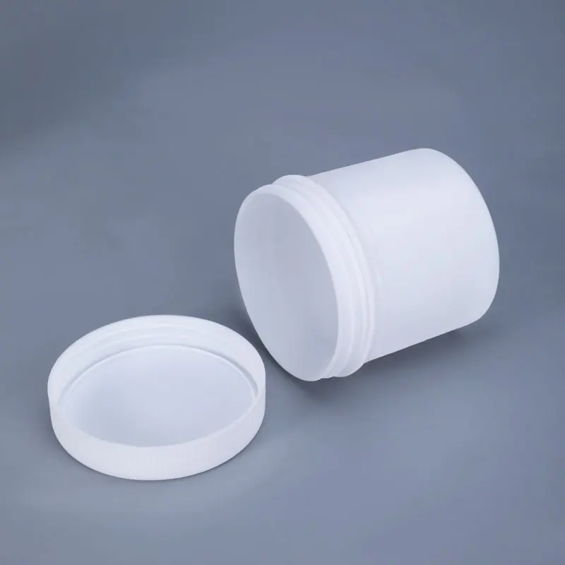 10pcs Of 100ml Empty Large Mouth Refillable White Plastic Jars